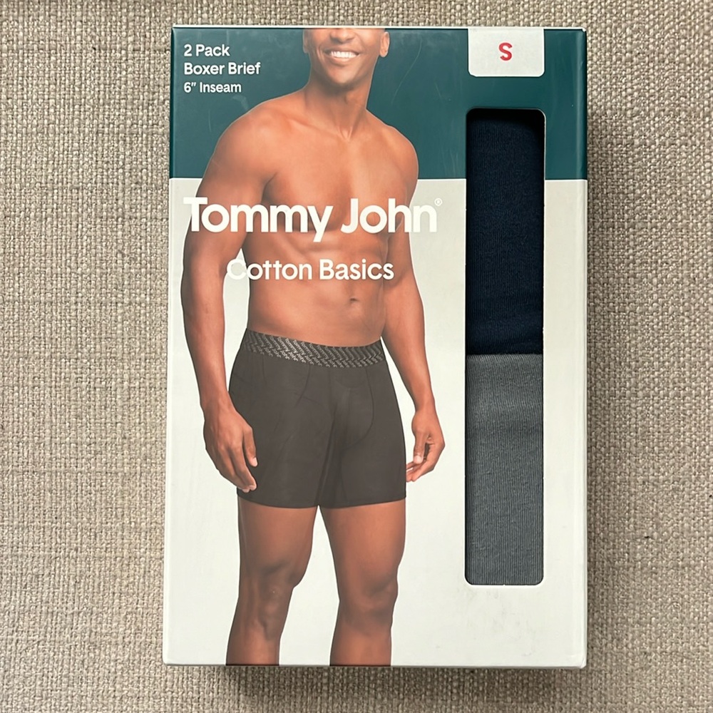 NIB Tommy John Boxer Briefs Cotton Basics Size Small